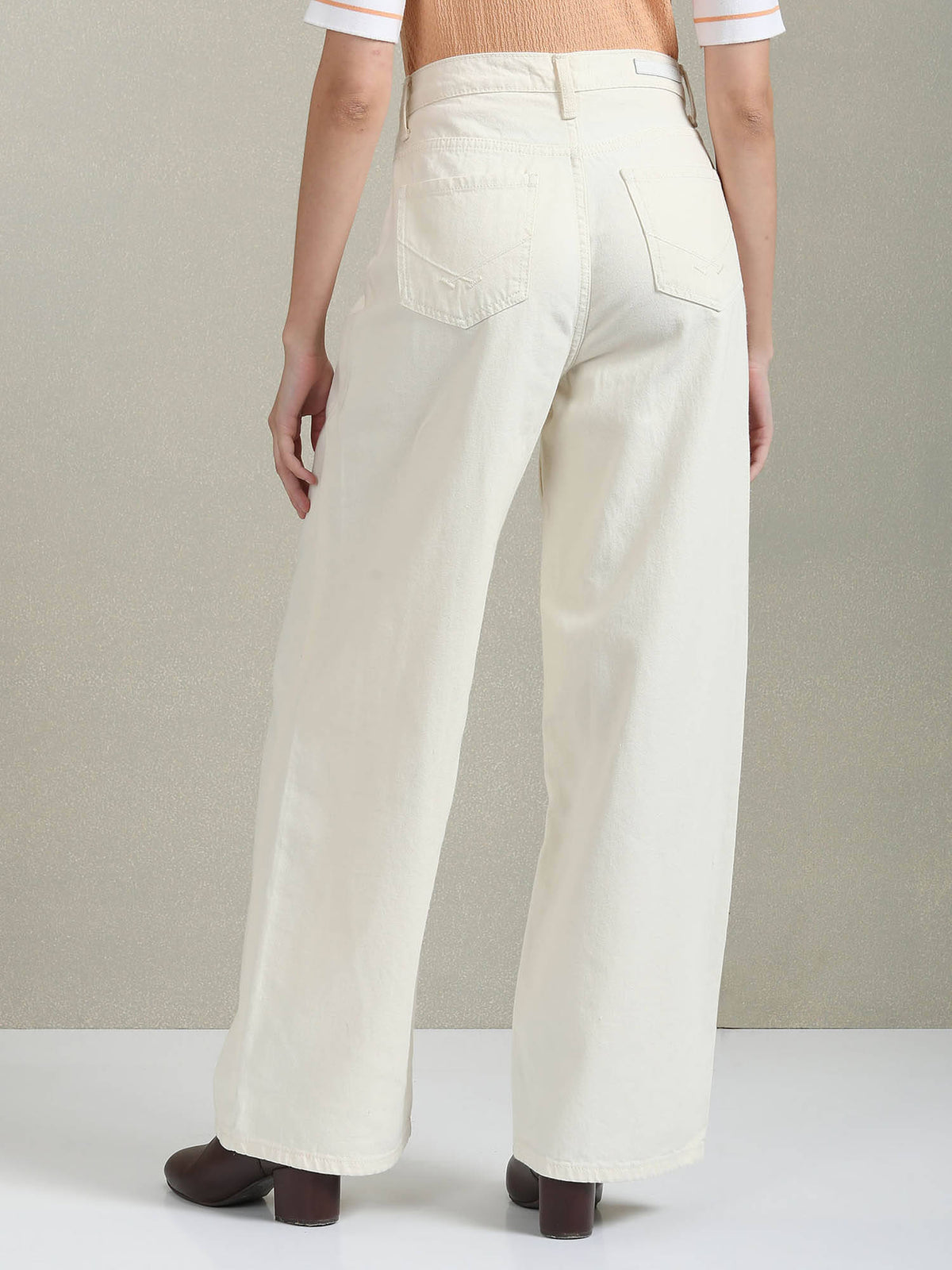 High Rise Wide Leg Jeans White | WL90 - view 4