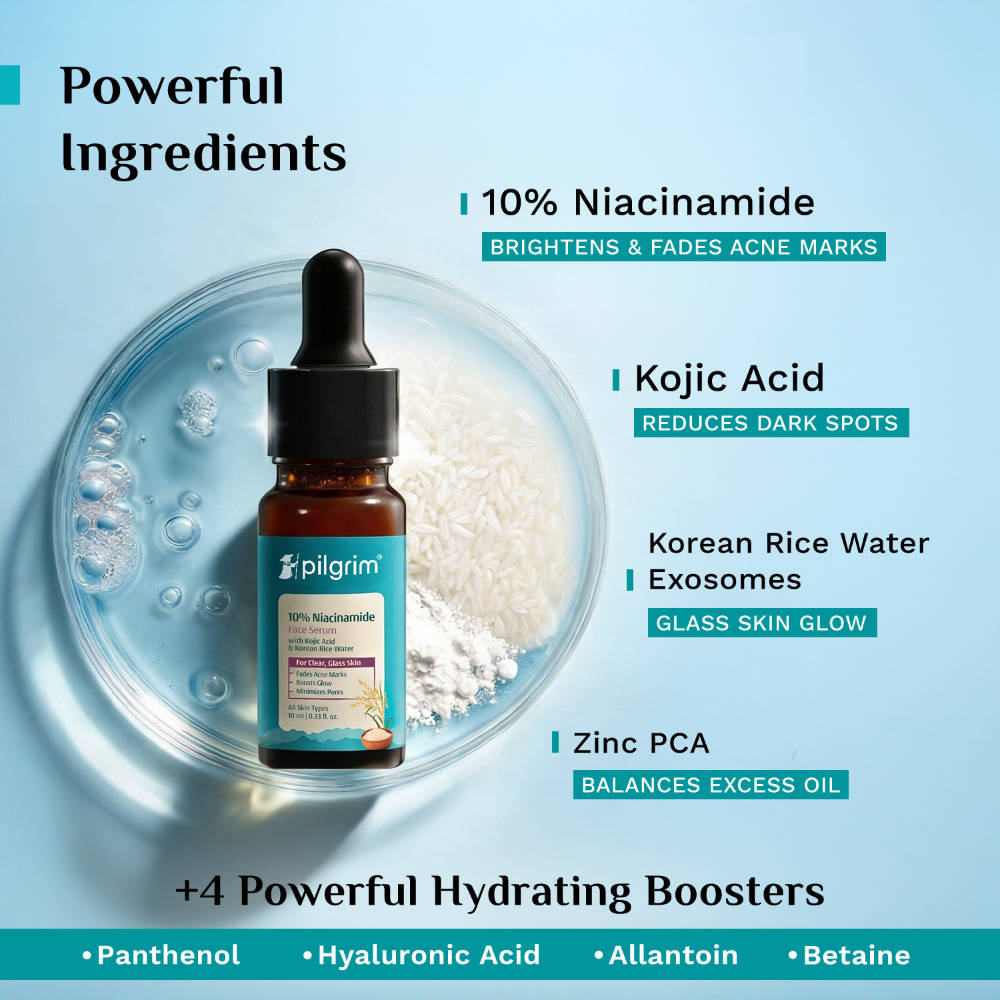 10% Niacinamide with Kojic Acid & Korean Rice Water Face Serum Glass Skin Glow Pack of 2 | Z8 - view 2