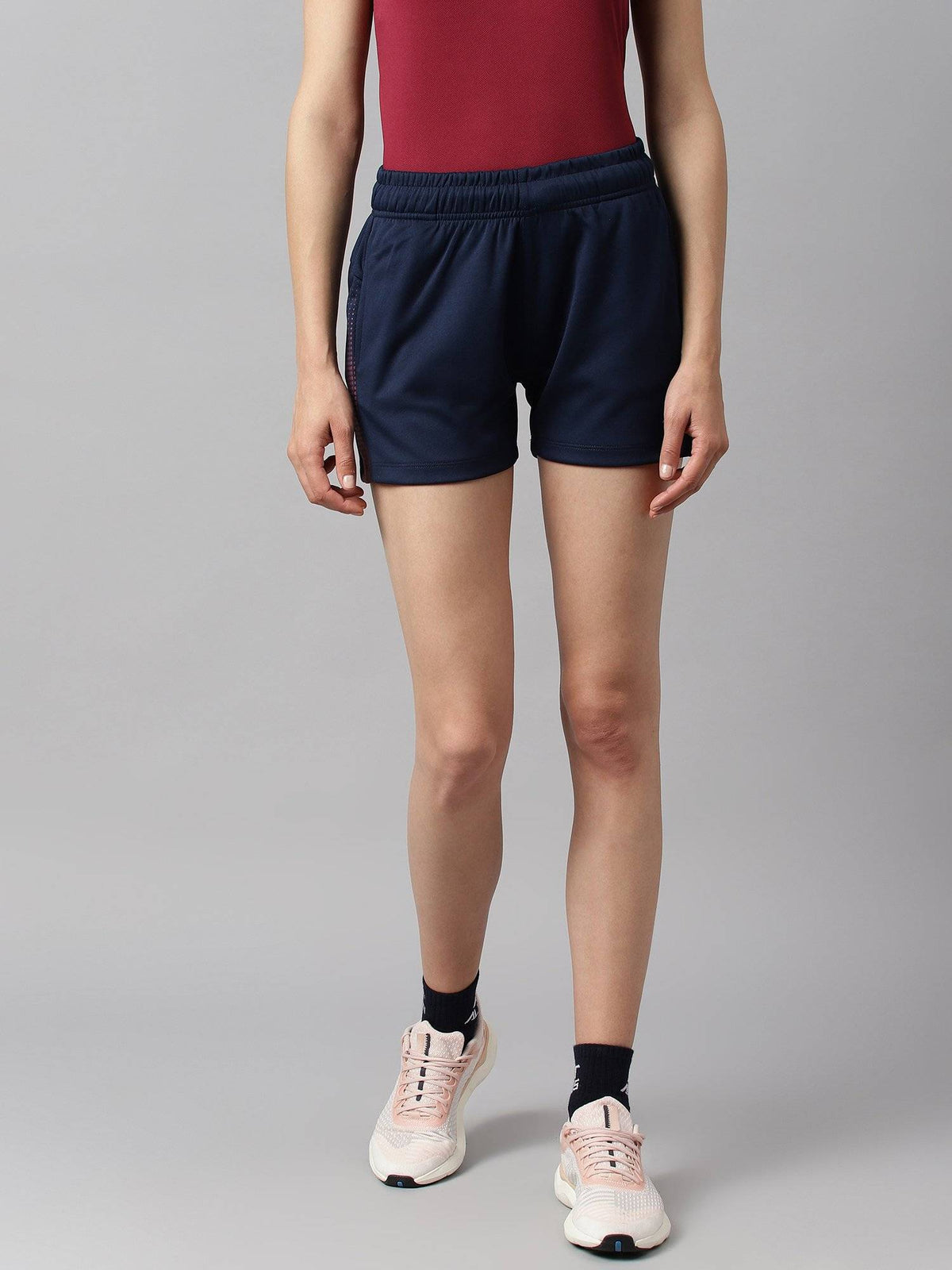 Women Light Grey Anti Static Soft Touch Slim Fit Training Shorts - view 9