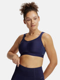 MI11 Wirefree Microfiber Elastane Active Wear Sports Bra - Grape Wine | sb09 - view 20