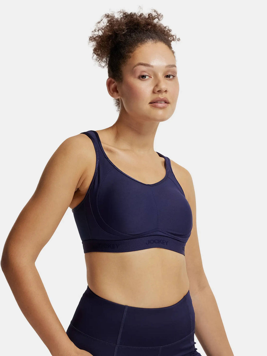 MI11 Wire free Plus Size Microfiber Elastane Active Wear Sports Bra-Minimal Grey | sb09 - view 9