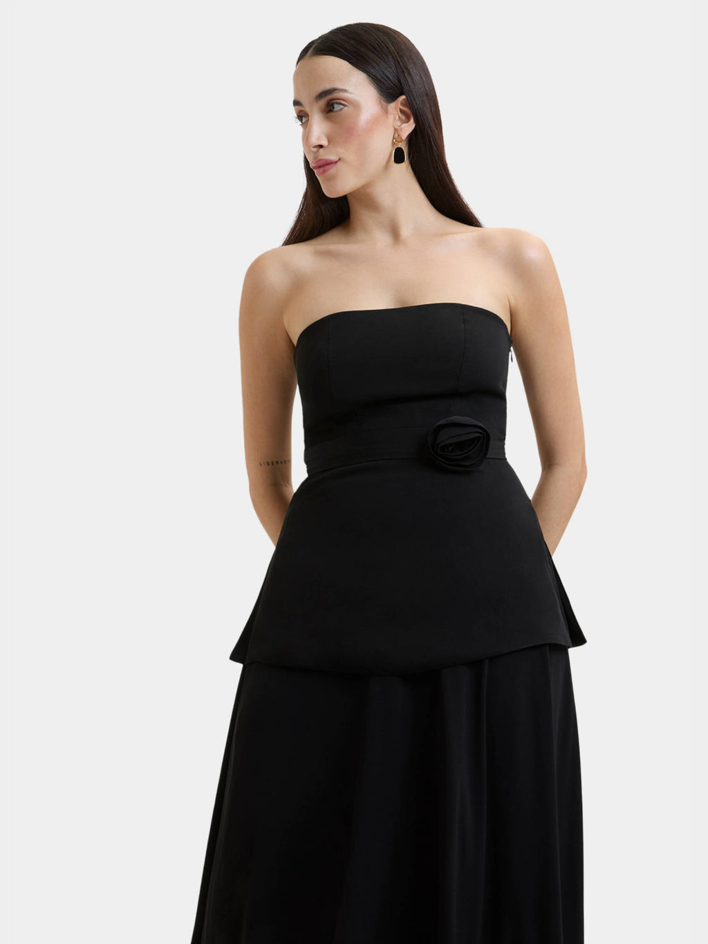 Demi Off Shoulder Top Black | TT90 - view 1