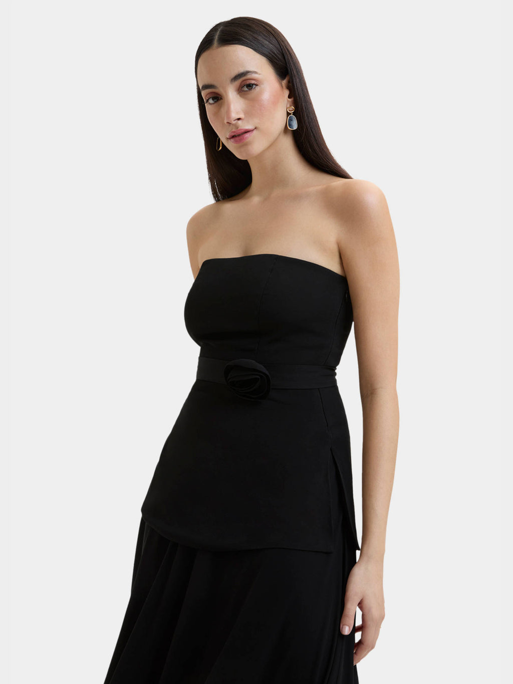 Demi Off Shoulder Top Black | TT90 - view 2