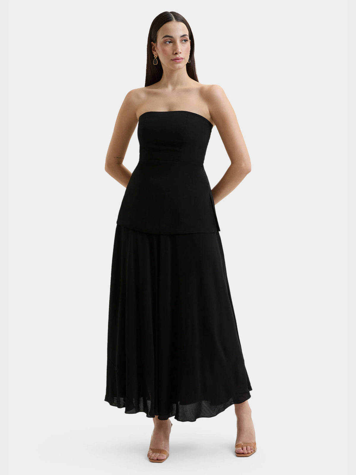 Demi Off Shoulder Top Black | TT90 - view 3