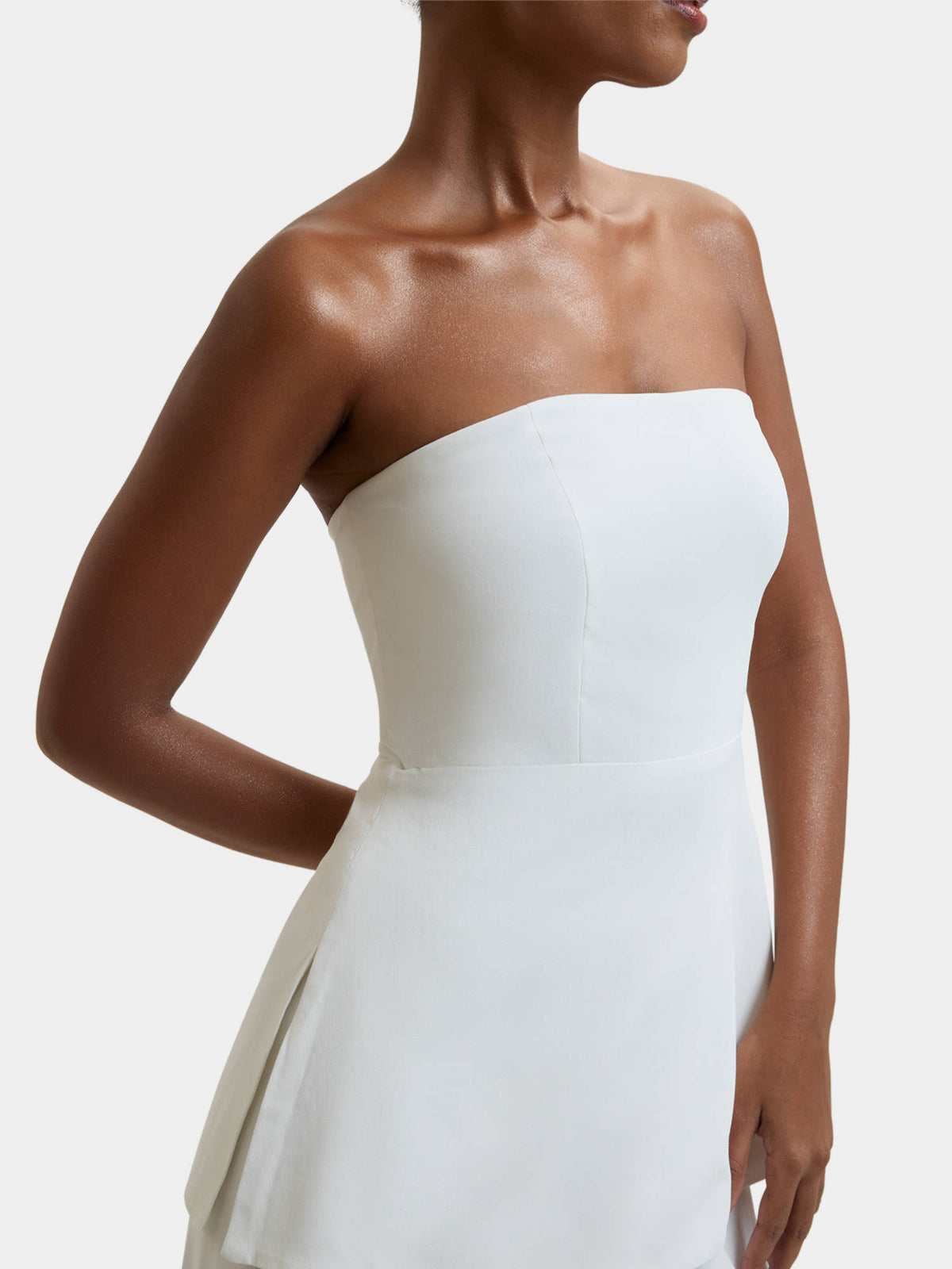 Demi Off Shoulder Top White | TT90 - view 2