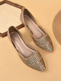 Rose Gold Women Juttis | F61 - view 1
