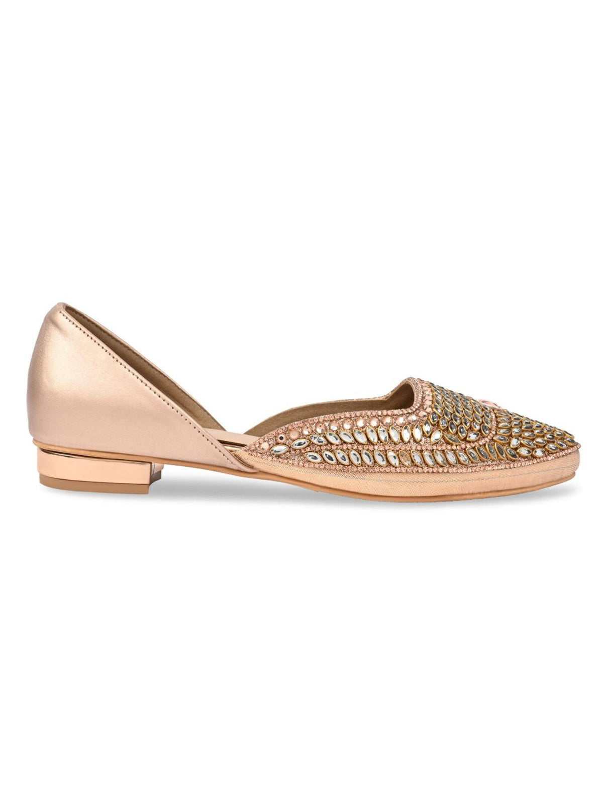 Rose Gold Women Juttis | F61 - view 3