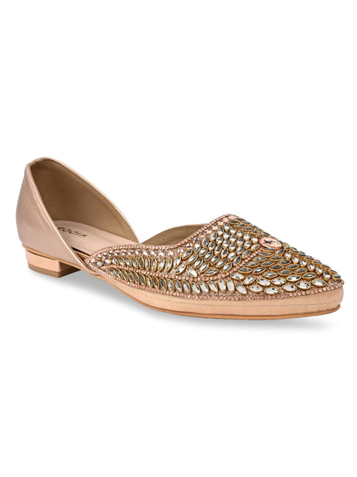 Rose Gold Women Juttis | F61 - view 4