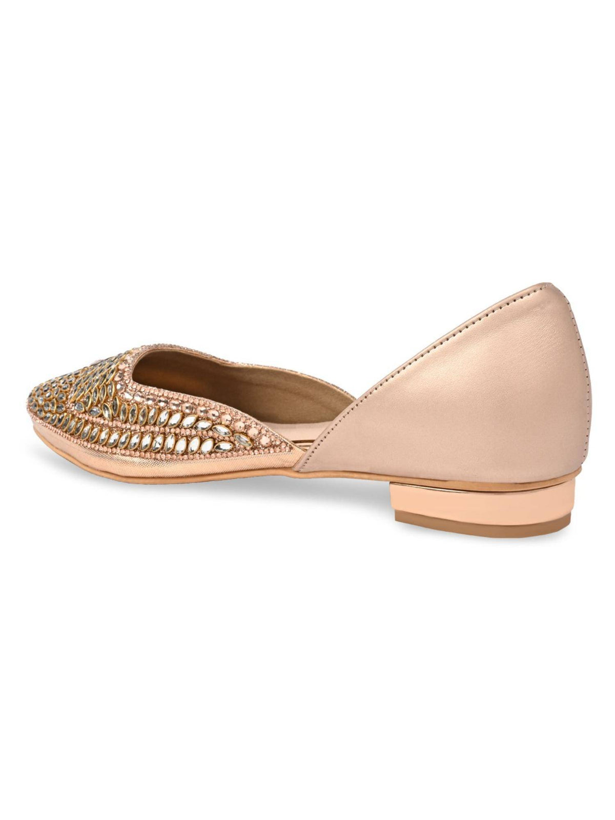 Rose Gold Women Juttis | F61 - view 5
