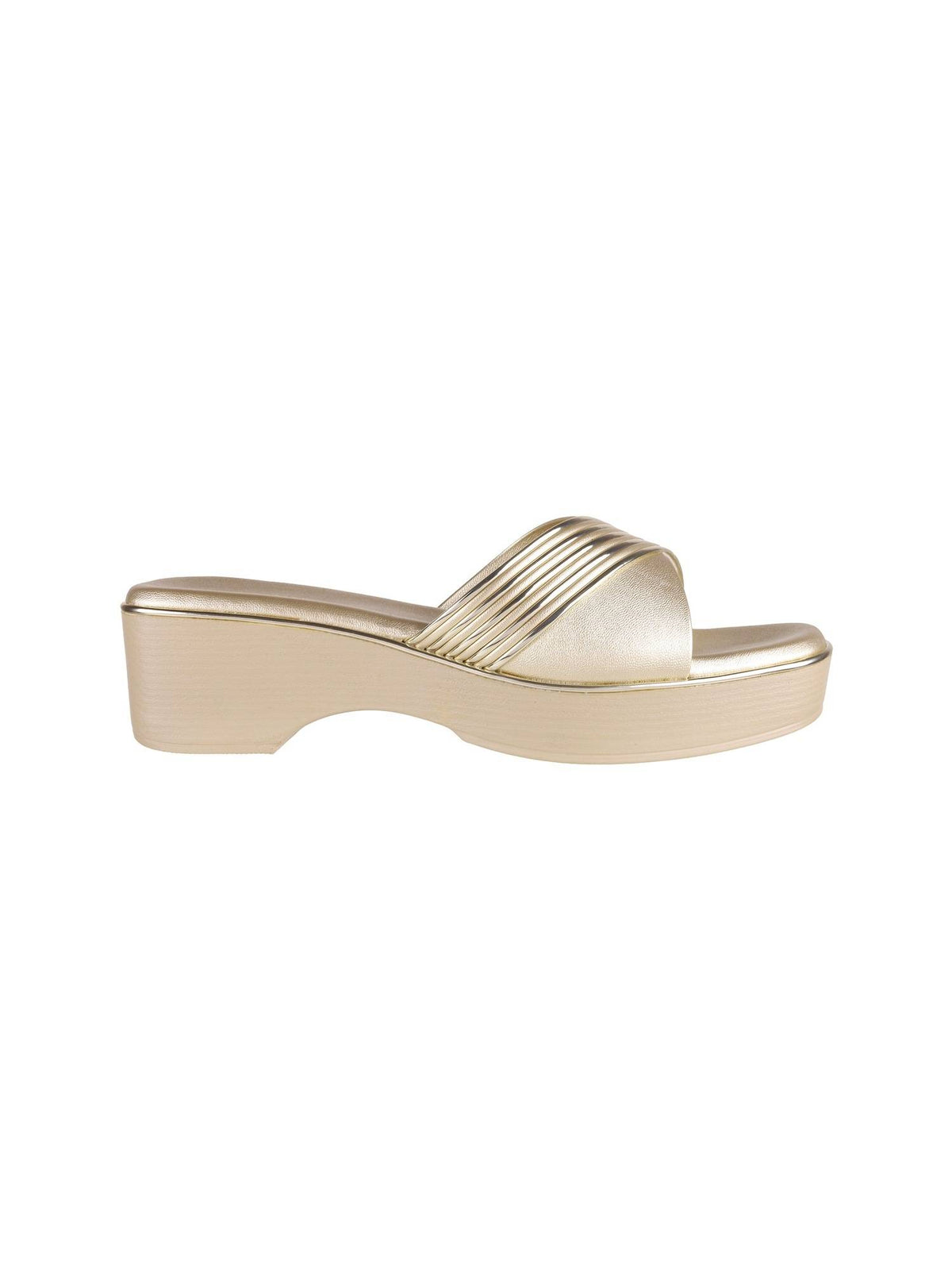 Women Gold Casual Platform Heels | H78 - view 4