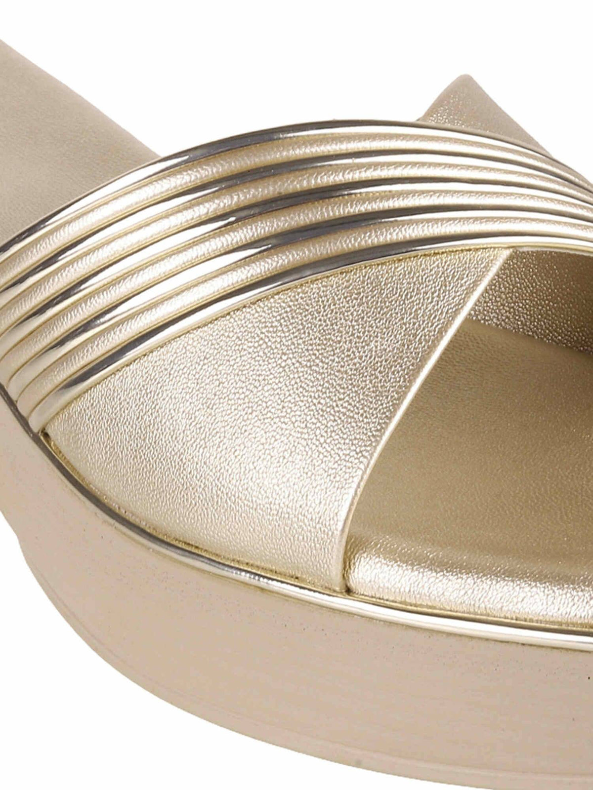Women Gold Casual Platform Heels | H78 - view 10