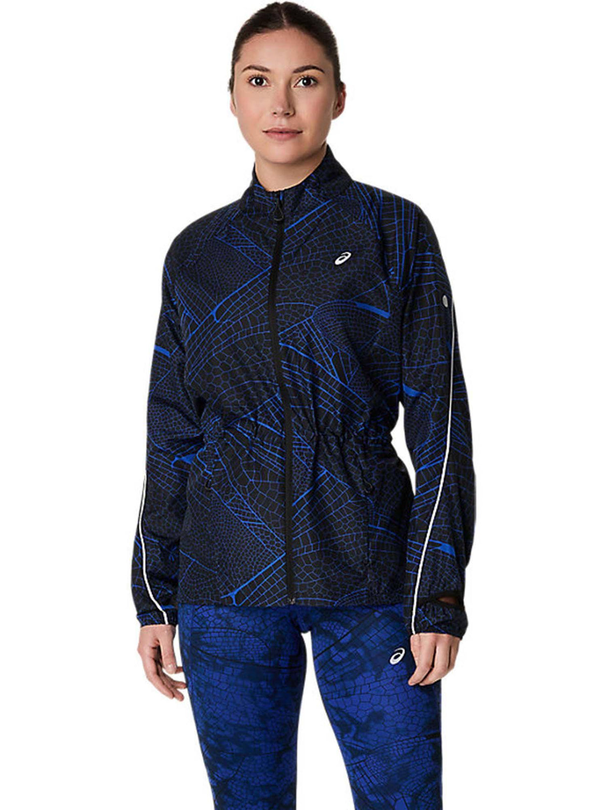 Women Performance Black Cobalt Road Lite-Show Packable Jacket | JK12 - view 1