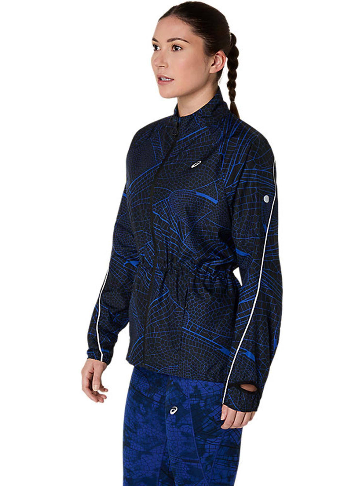 Women Performance Black Cobalt Road Lite-Show Packable Jacket | JK12 - view 3
