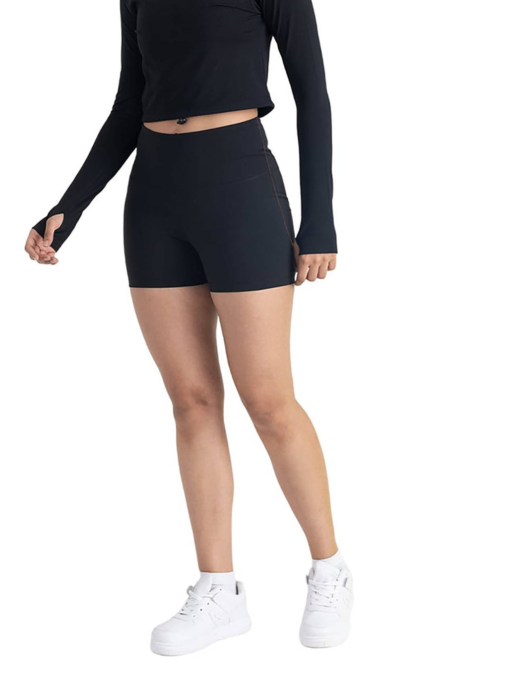 Zen Women Black Stretchable Shorts - view 1