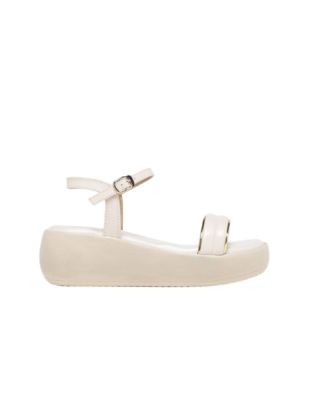 Cream Wedges Heels | H78 - view 3
