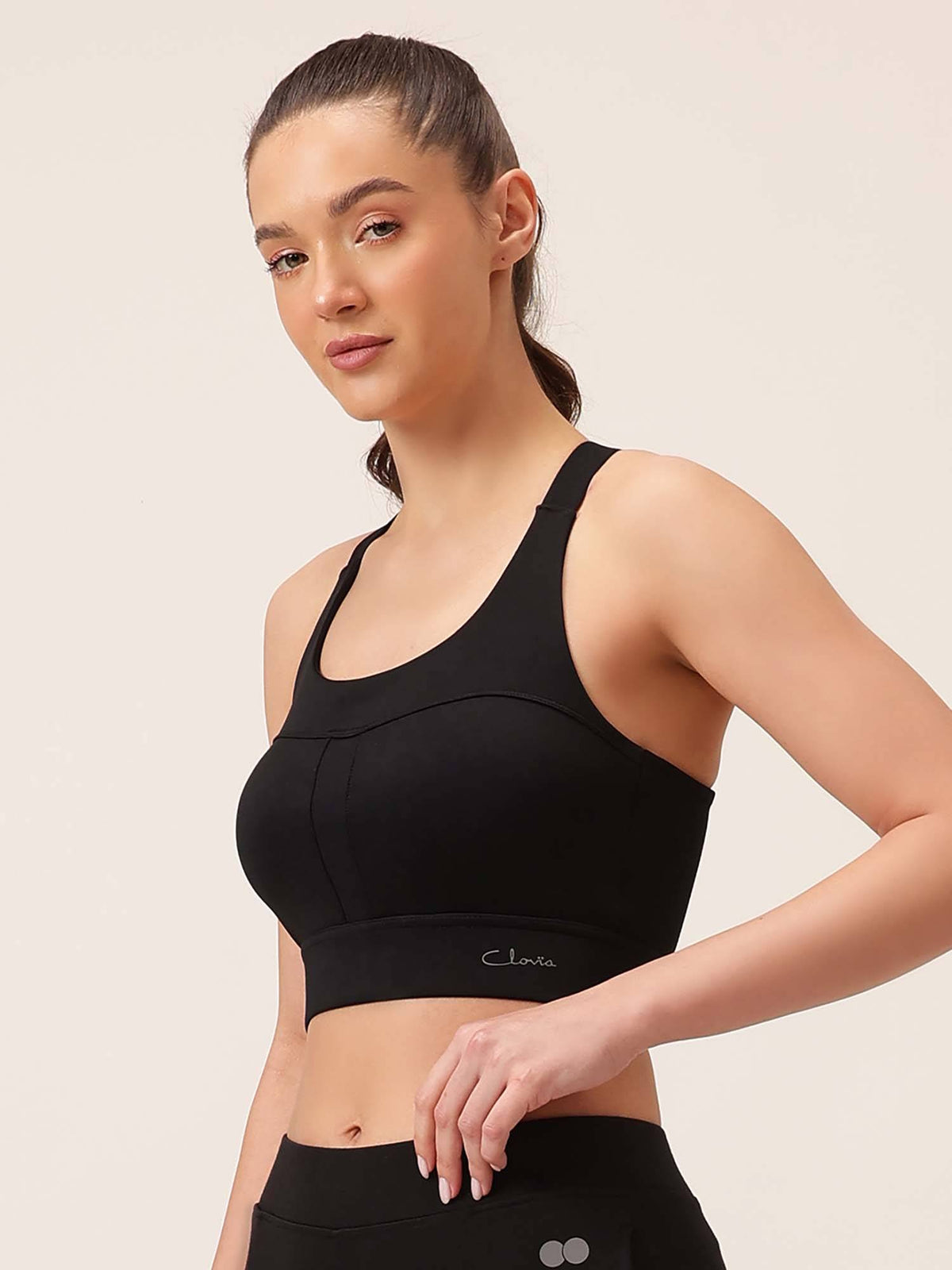 Padded High-Impact Sports Bra In Maroon | sb09 - view 7