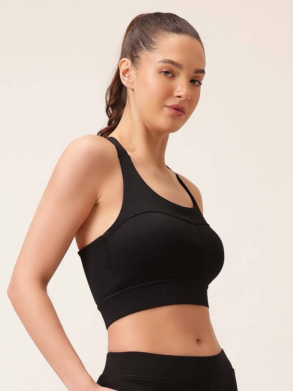 Padded High-Impact Sports Bra In Maroon | sb09 - view 8