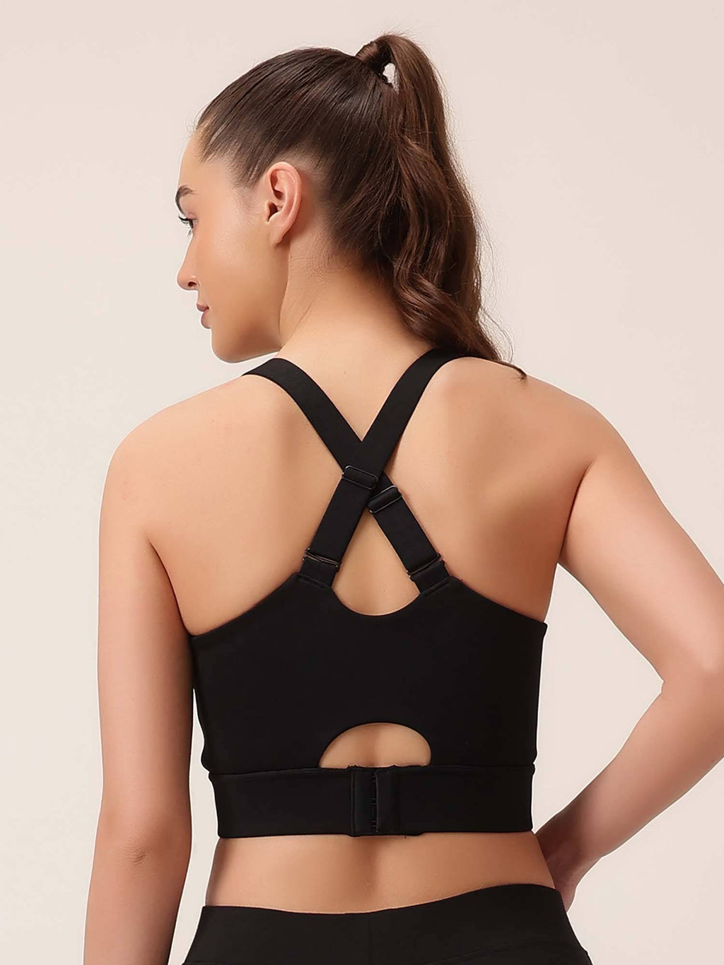 Padded High-Impact Sports Bra In Maroon | sb09 - view 9
