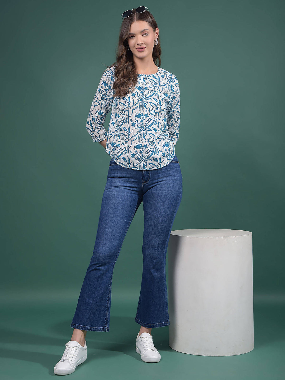 Women Blue Bootcut Jeans | BT10 - view 7