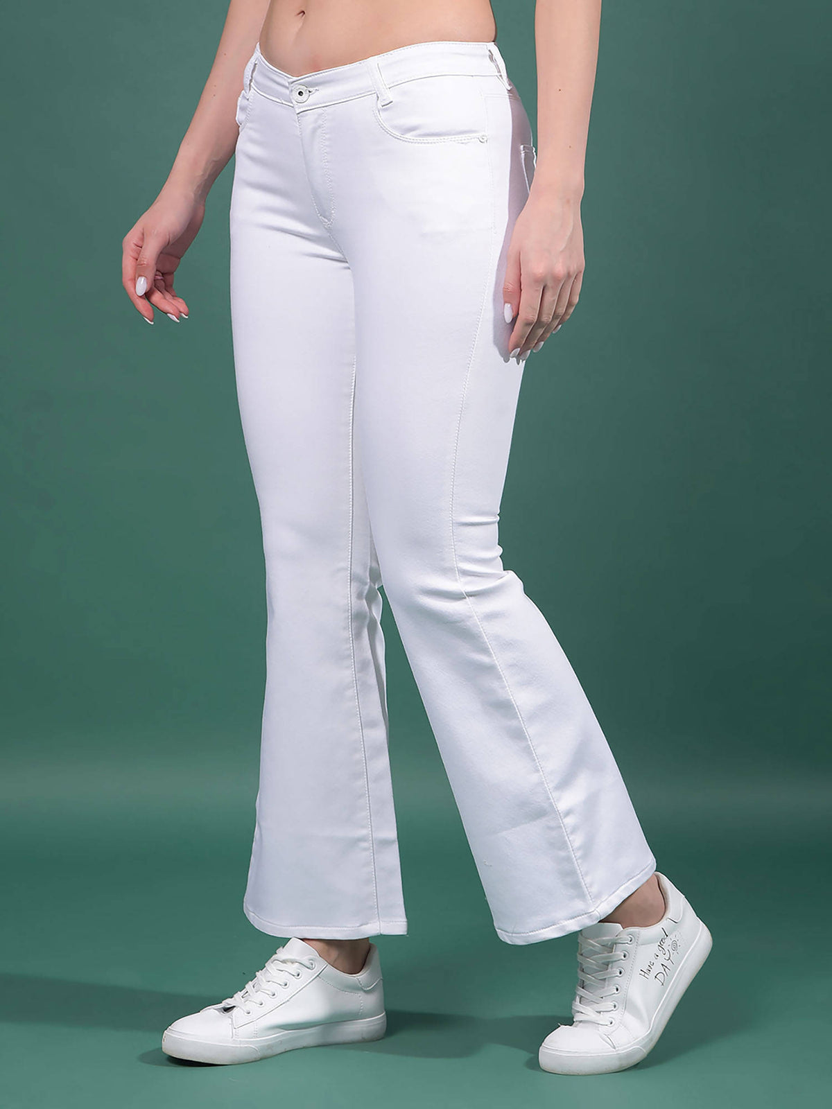 Women White Bootcut Jeans | BT10 - view 3