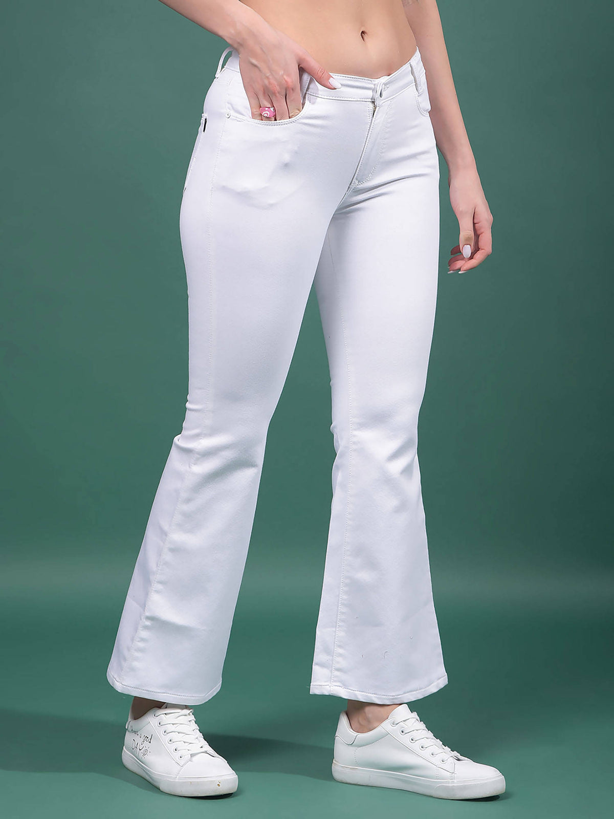 Women White Bootcut Jeans | BT10 - view 4