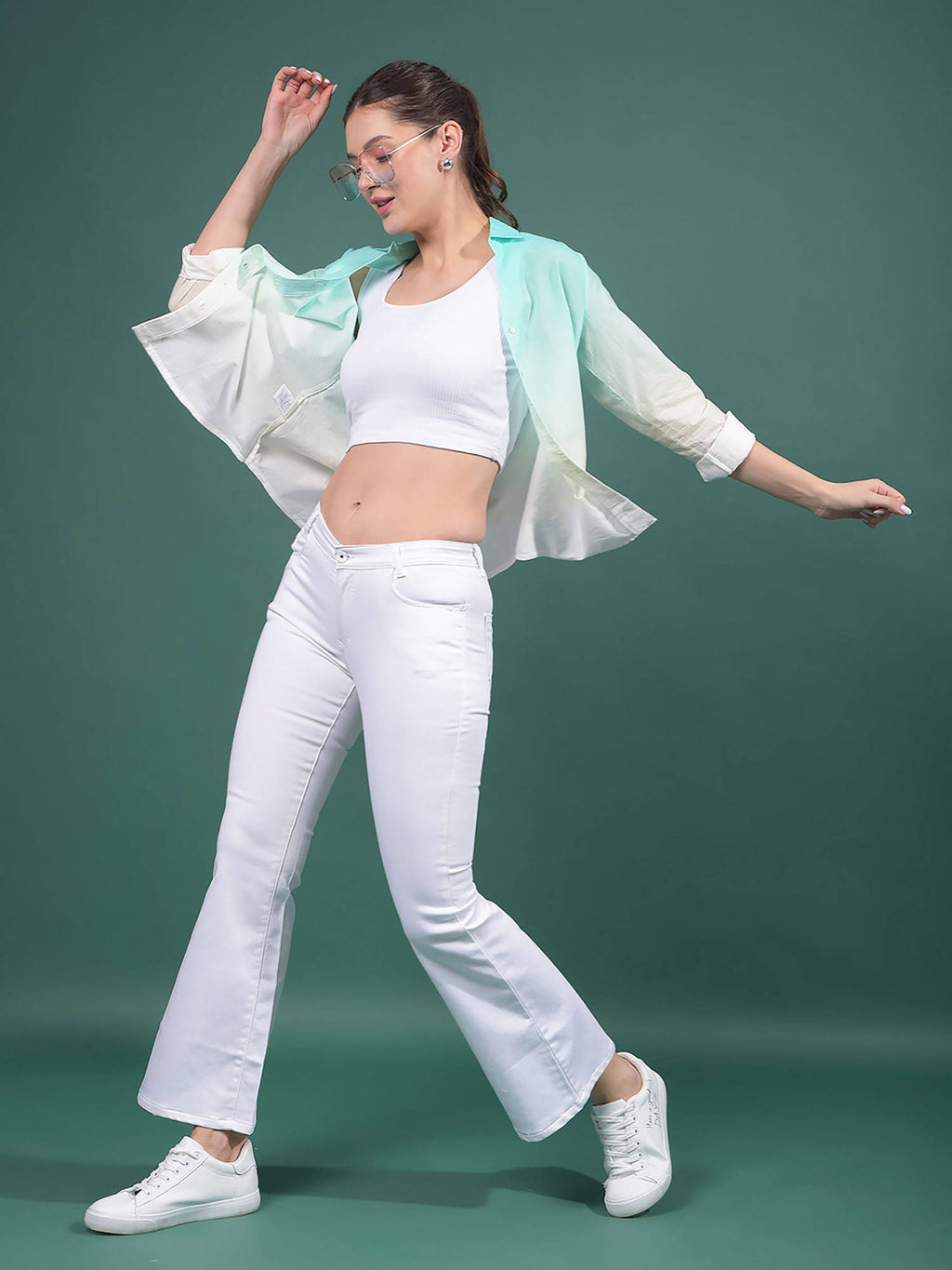 Women White Bootcut Jeans | BT10 - view 7