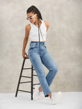 Womens Light Blue High Rise Stretchable Denim Jeans | ST23 - view 1
