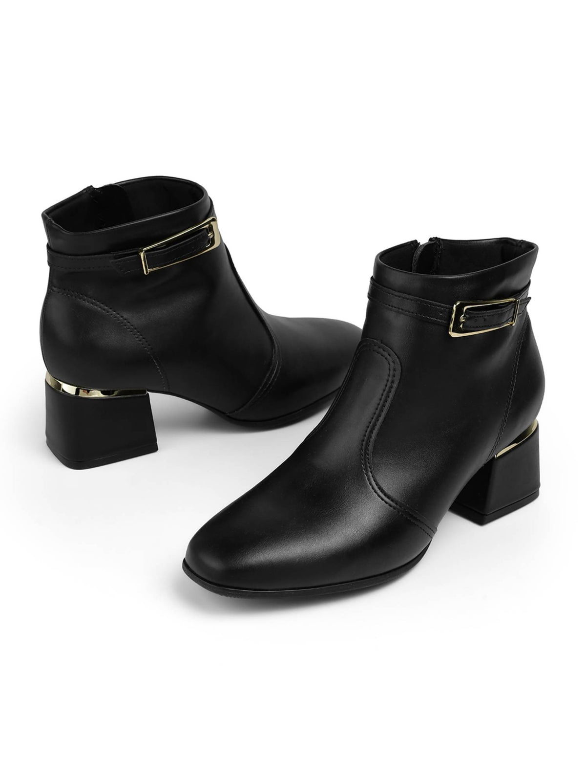 Women Black Block Heel Casual Boots | BT61 - view 5