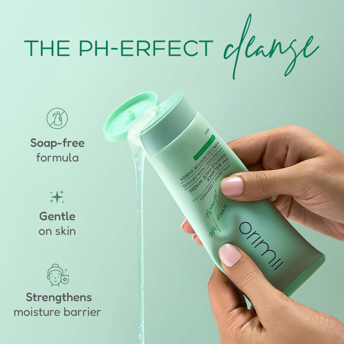Hyaluronic + Ceramides PH Balance Gentle Face Wash - Non-Comedogenic, Pregnancy Safe | H02 - view 2