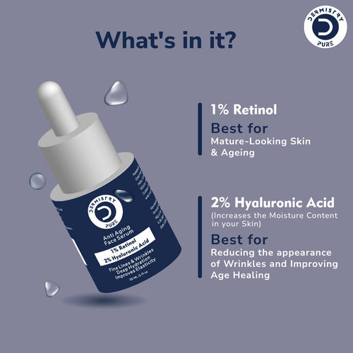 1% Retinol Hyaluronic Acid Anti Aging Day Night Face Serum For Ageing Dark Circle Wrinkles | Z8 - view 2
