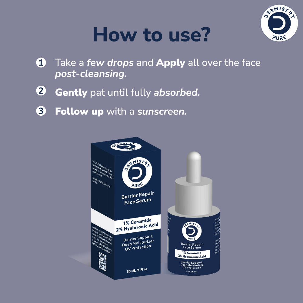 1% Ceramides Hyaluronic Barrier Repair Moisturizer Face Serum for Hydration Dry Oily Skin | Z8 - view 5