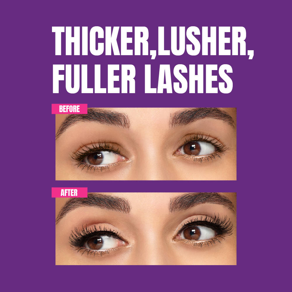 Eye Drama Lightweight & Volumising Mascara Black, Water Resistant | E20 - view 3