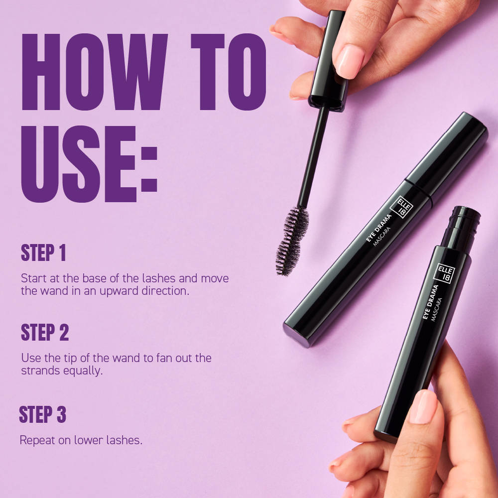 Eye Drama Lightweight & Volumising Mascara Black, Water Resistant | E20 - view 7