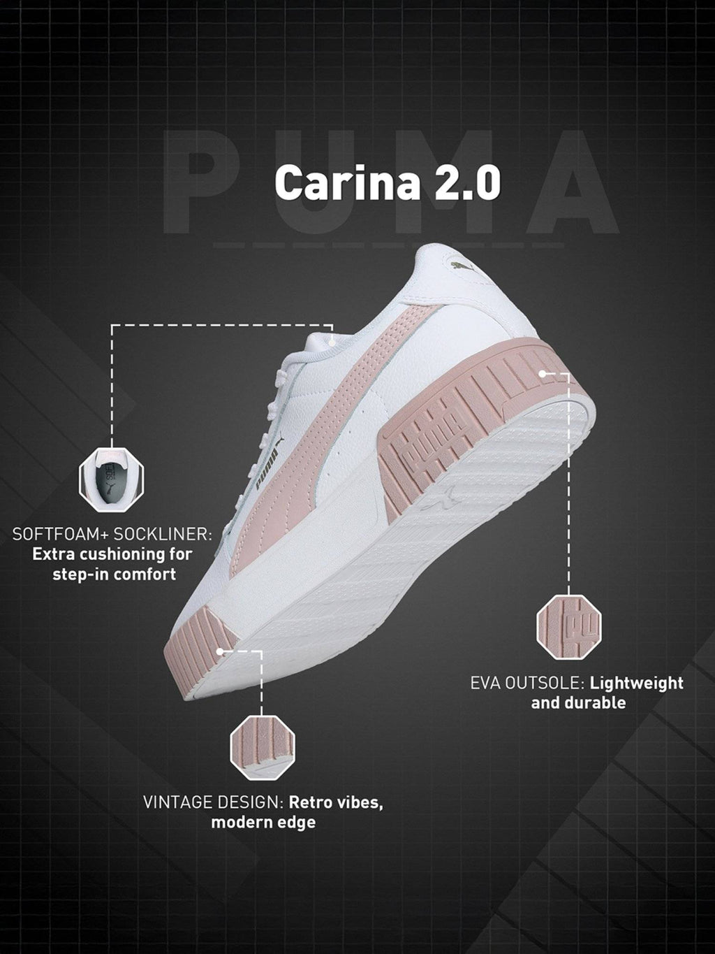 Carina 2.0 Womens White Sneakers | SN09 - view 9