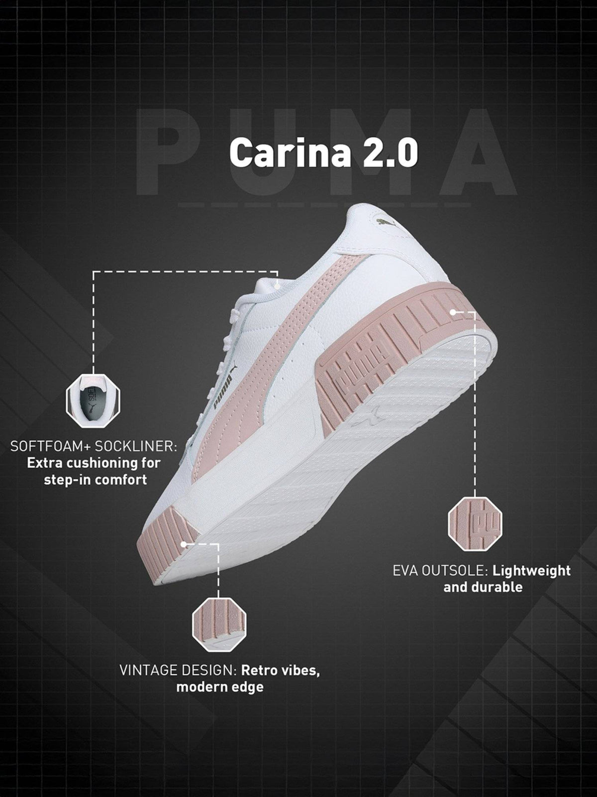 Carina 2.0 Womens White Sneakers | SN09 - view 9