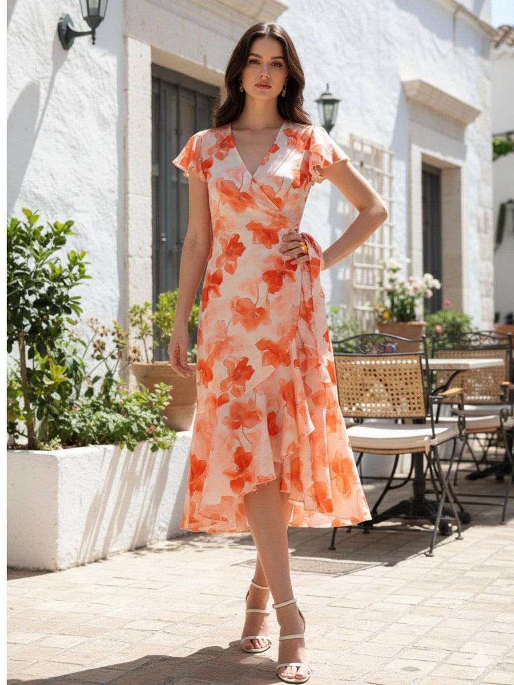 Women Printed Multicolour Midi Dress | D56 - view 1