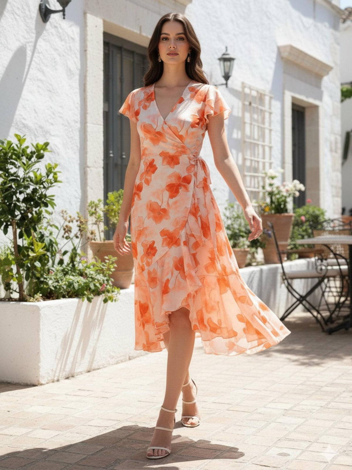 Women Printed Multicolour Midi Dress | D56 - view 5