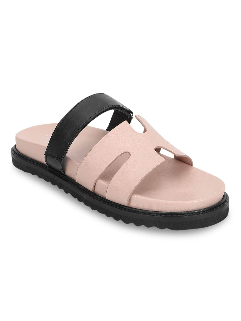 Black Solid Sandals | SD89 - view 8