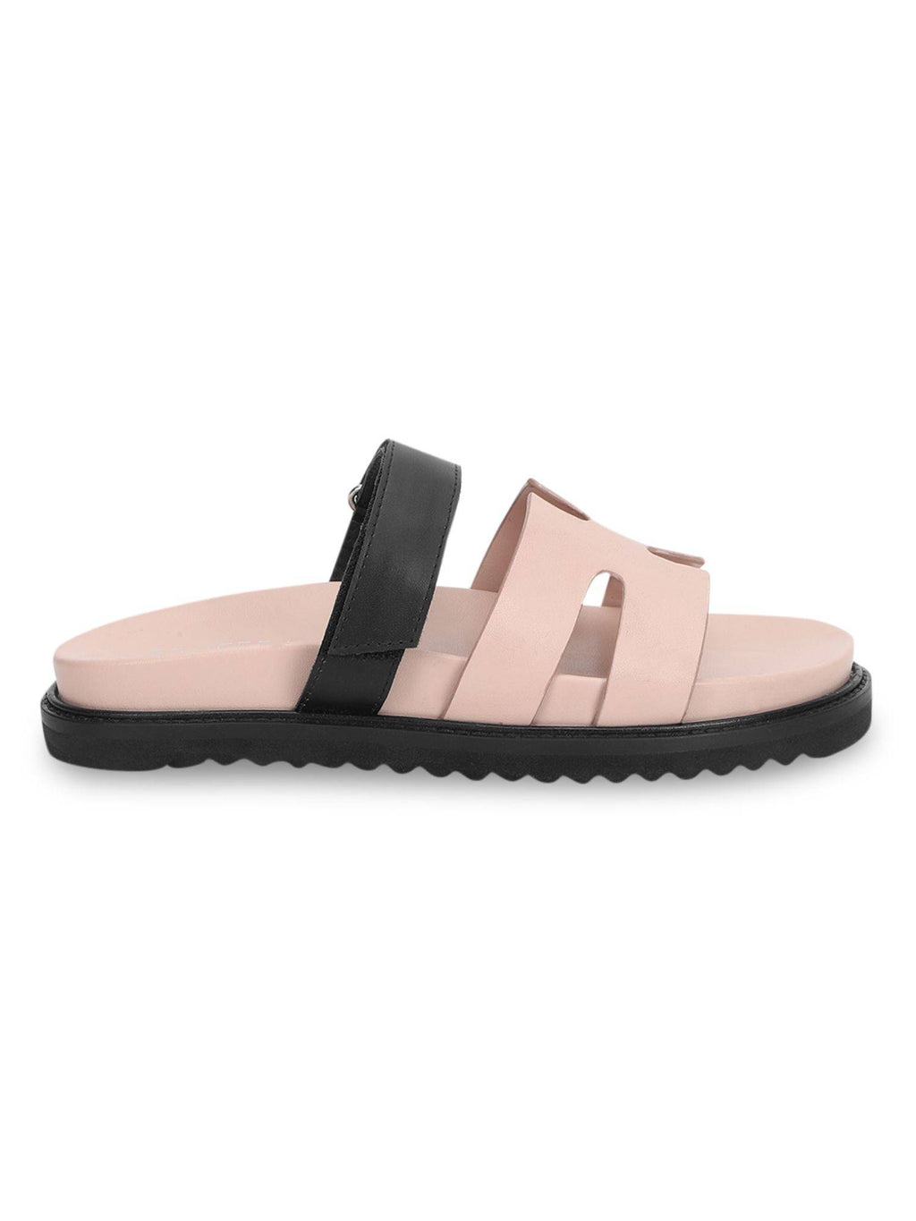 Black Solid Sandals | SD89 - view 10