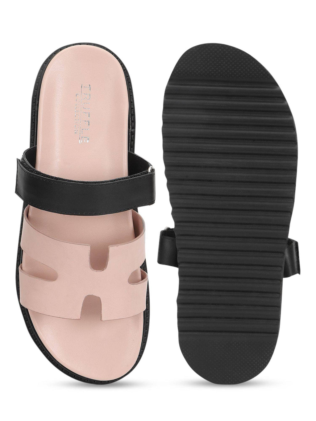 Black Solid Sandals | SD89 - view 11