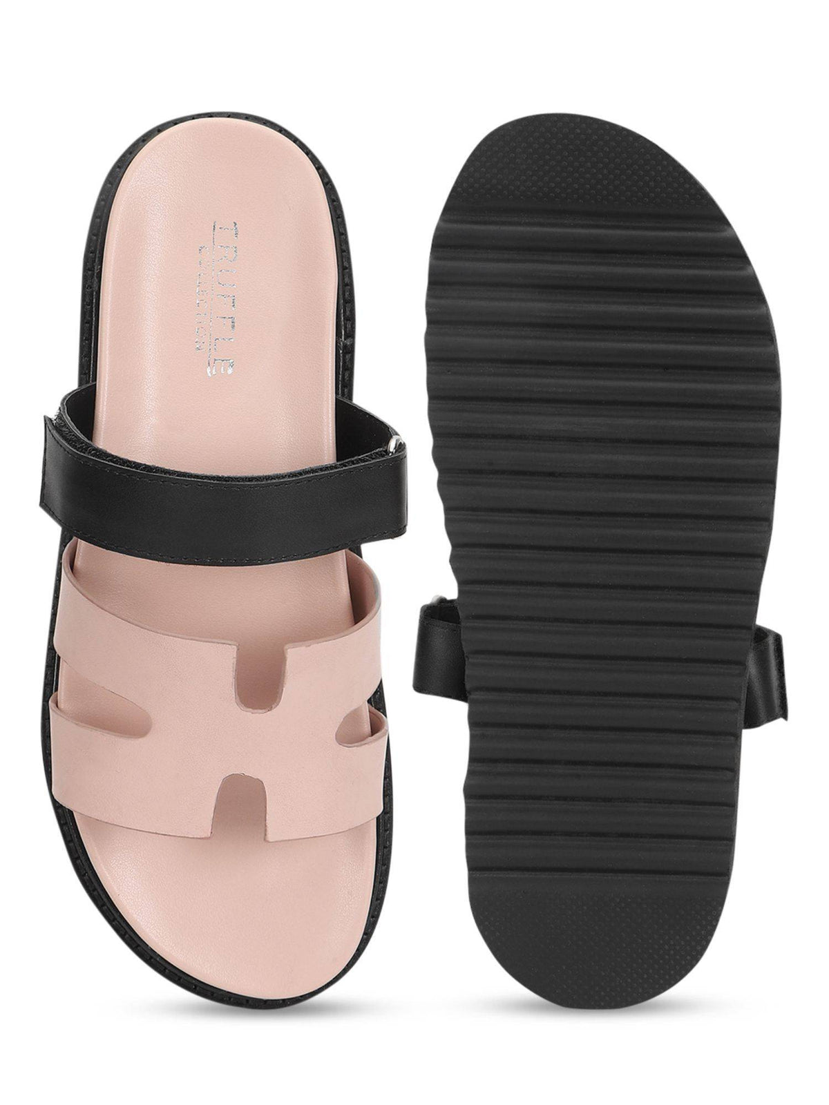 Black Solid Sandals | SD89 - view 11