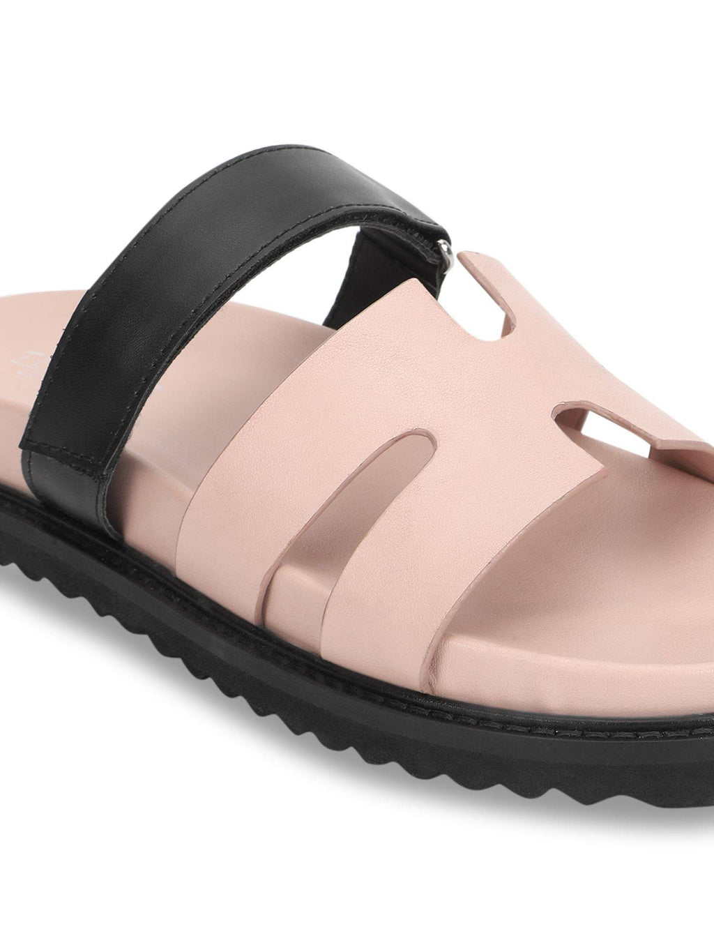 Black Solid Sandals | SD89 - view 12