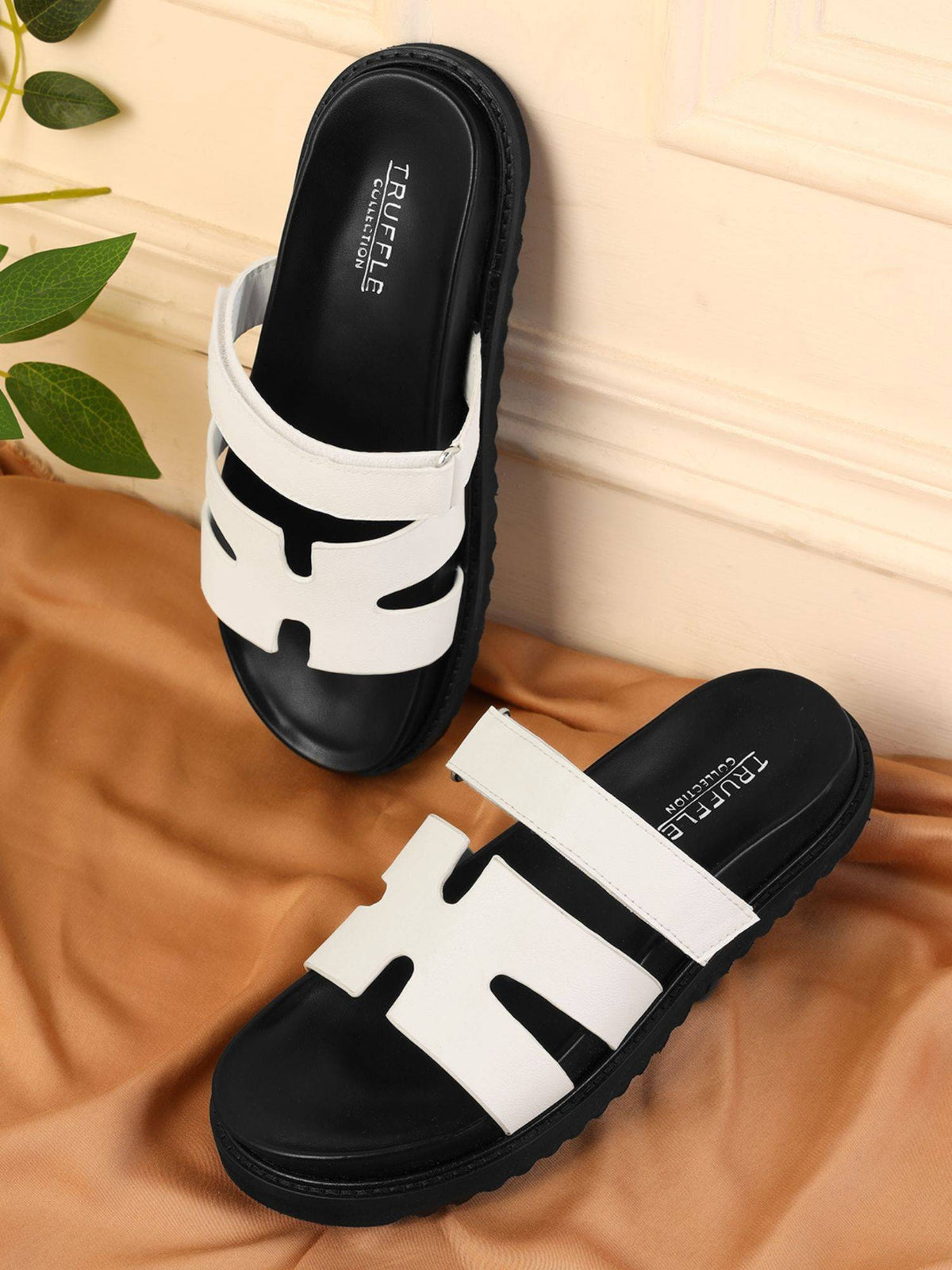 Black Solid Sandals | SD89 - view 13