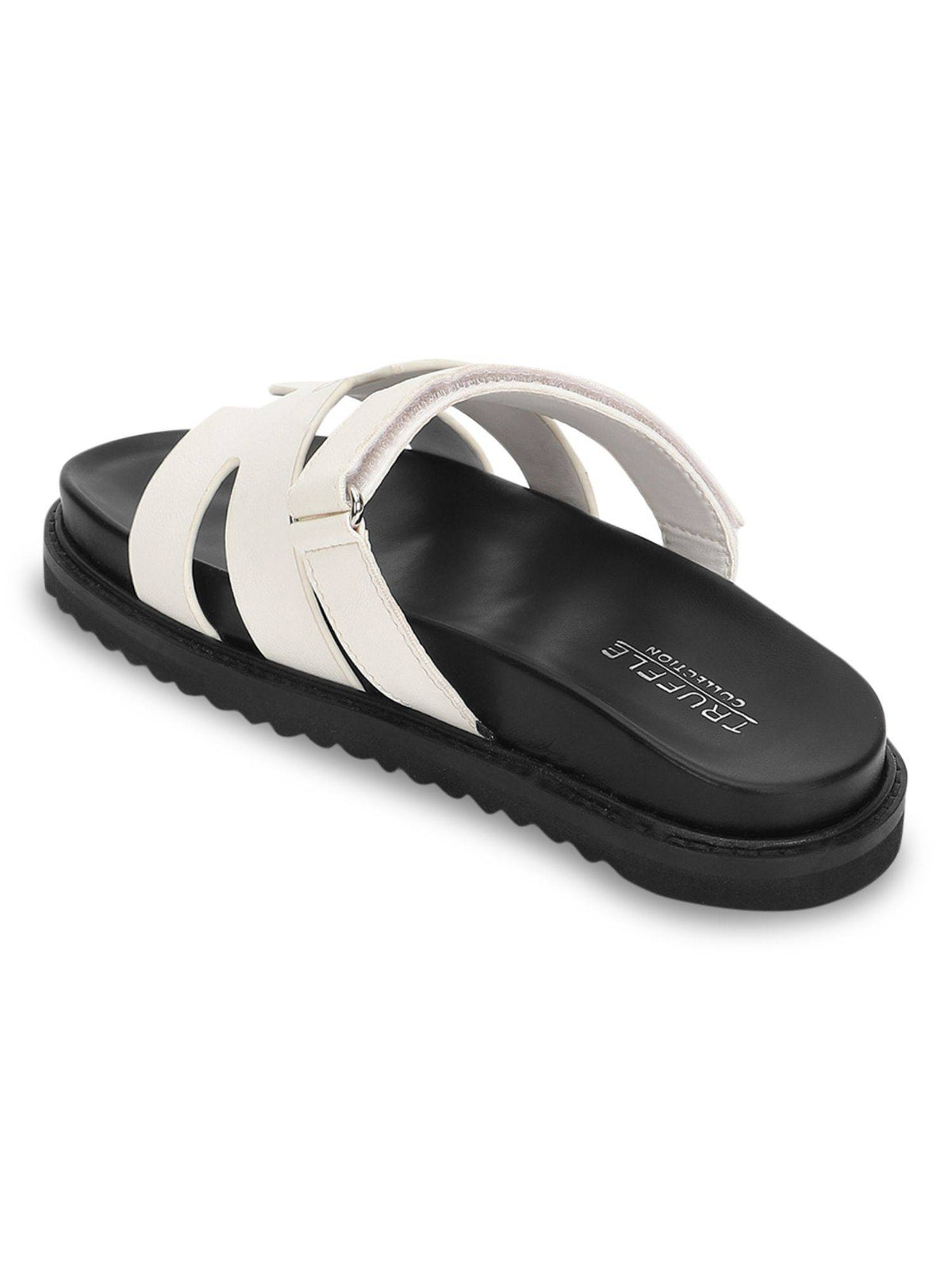 Black Solid Sandals | SD89 - view 15