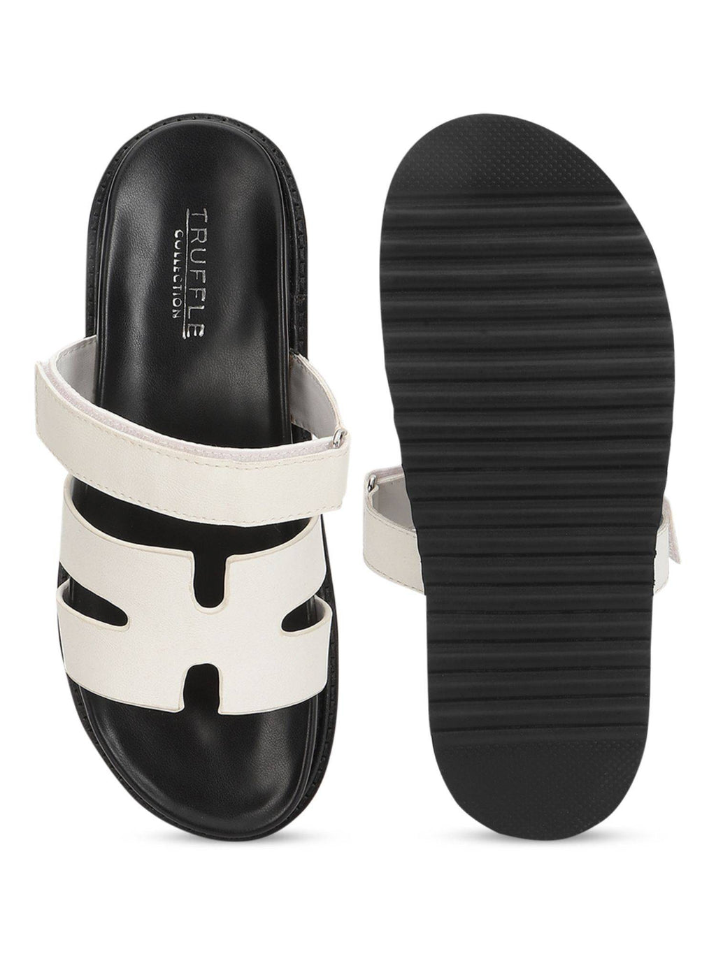 Black Solid Sandals | SD89 - view 17