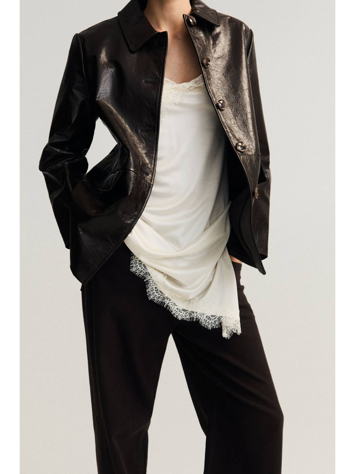 Women Brown Wide High Jeans | BG78 - view 2
