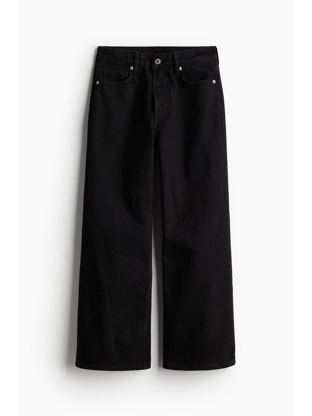 Women White Wide High Cropped Jeans | BT10 - view 5