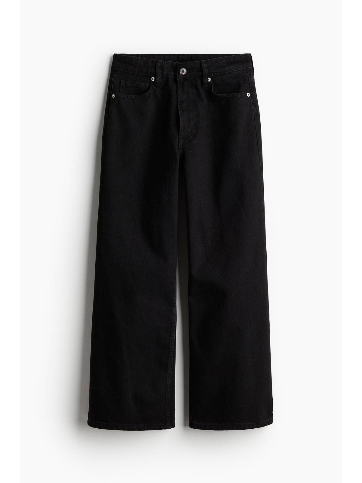 Women White Wide High Cropped Jeans | BT10 - view 5
