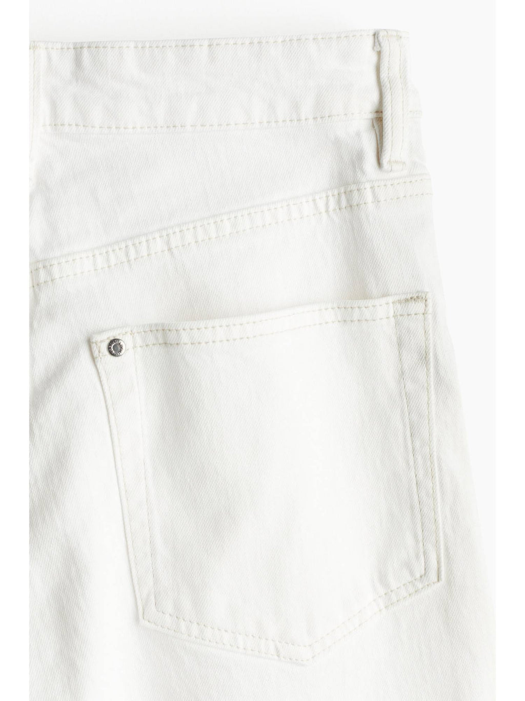 Women White Wide High Cropped Jeans | BT10 - view 2
