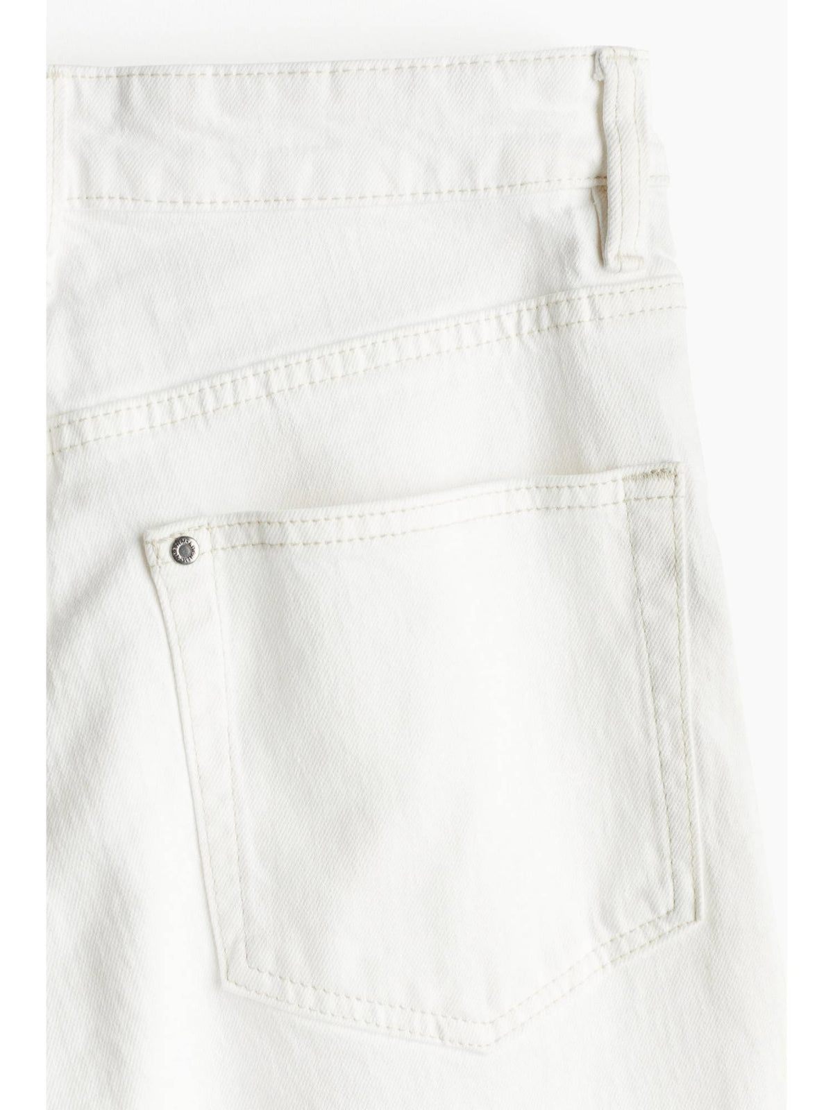 Women White Wide High Cropped Jeans | BT10 - view 2